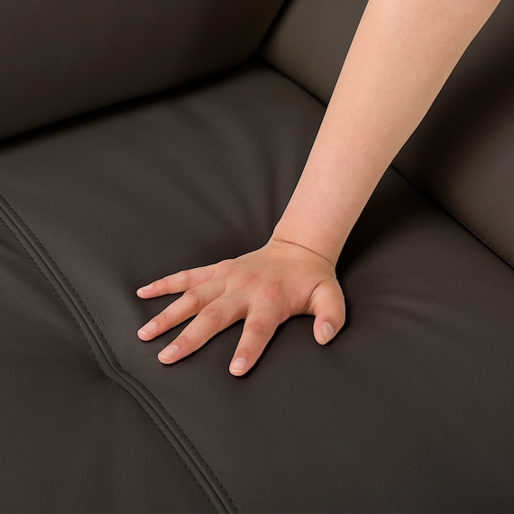 3人掛けソファ 本革(一部合成皮革)タイプ (SK7070 DBR) 8枚目画像