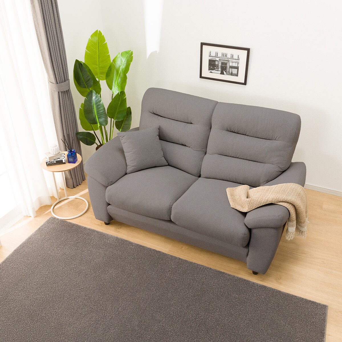 2人掛けソファ 布張りタイプ (Nポケット BS12 H-HI AQ-MGY) | ニトリ