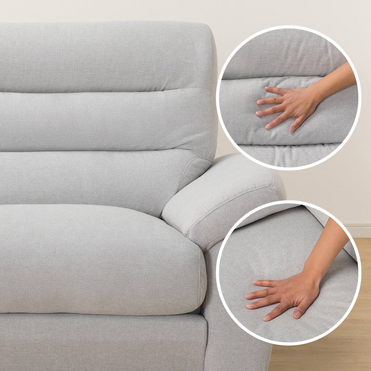 2人掛け布張りソファ(Nポケット BS12 S-HI Nシールド AQ-LGY) | ニトリ