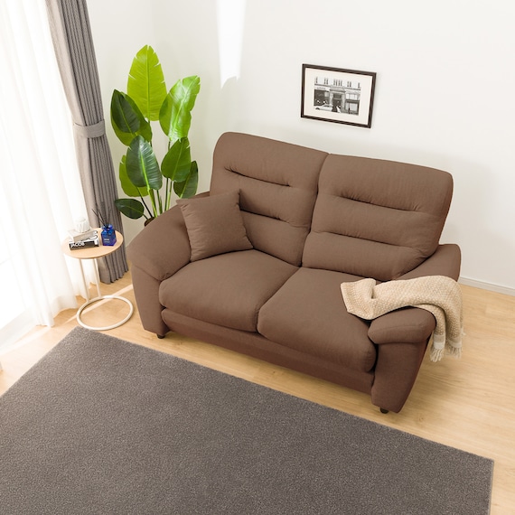 2人掛け布張りソファ(Nポケット BS12 S-HI Nシールド AQ-BR) 2枚目画像