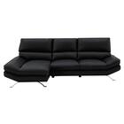 カウチソファ 本革(一部合成皮革)タイプ (FR03 右カウチ BK) 9枚目画像