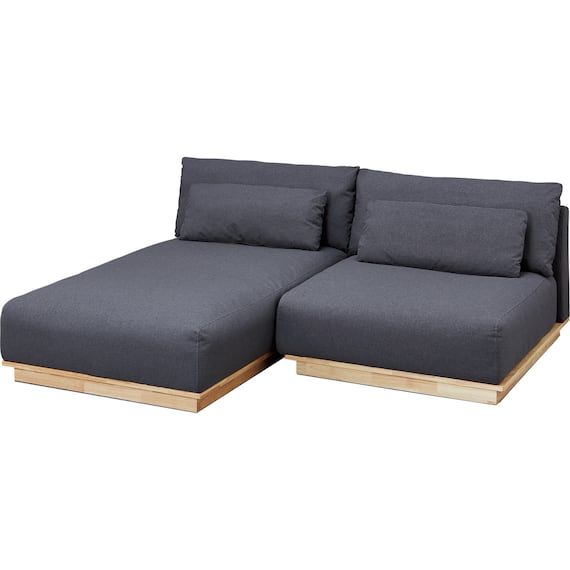 カウチローソファセット 布張りタイプ (SP01 GY) 1枚目画像