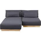 カウチローソファセット 布張りタイプ (SP01 GY) 2枚目画像