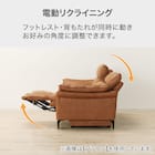 3人掛け電動リクライニングソファ 本革タイプ (EK5190 BR) 2枚目画像