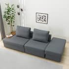 収納付きソファベッド 布張りタイプ (BX01 DGY) 3枚目画像