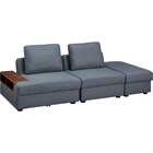 収納付きソファベッド 布張りタイプ (BX01 DGY) 4枚目画像