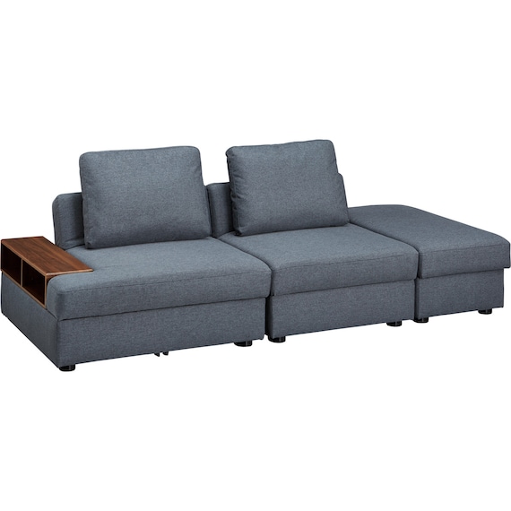 収納付きソファベッド 布張りタイプ (BX01 DGY) 4枚目画像