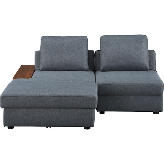 収納付きソファベッド 布張りタイプ (BX01 DGY) 10枚目画像