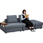 収納付きソファベッド 布張りタイプ (BX01 DGY) 25枚目画像