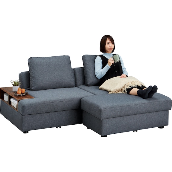 収納付きソファベッド 布張りタイプ (BX01 DGY) 28枚目画像