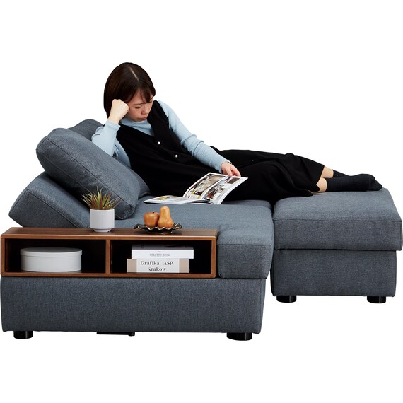 収納付きソファベッド 布張りタイプ (BX01 DGY) 29枚目画像