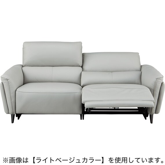 3人掛け両電動リクライニングソファ 本革(一部合成皮革)タイプ (LS02 2モーター NW BE) 9枚目画像