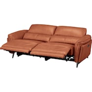 3人掛け電動リクライニングソファ 本革(一部合成皮革)タイプ (LS02 2モーター SK)