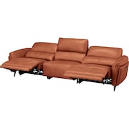 3人掛け電動リクライニングソファ 本革(一部合成皮革)タイプ (LS02 3シート 2モーター SK)