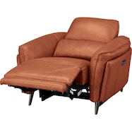 1人掛け電動リクライニングソファ 本革(一部合成皮革)タイプ (LS02 2モーター SK)