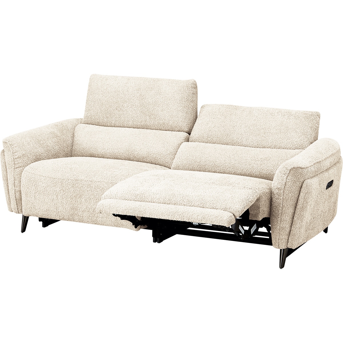 3人掛け左電動リクライニングソファ 布張りタイプ (LS02 2モーター SUG