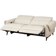 3人掛け電動リクライニングソファ 本革(一部合成皮革)タイプ (LS04 NW)