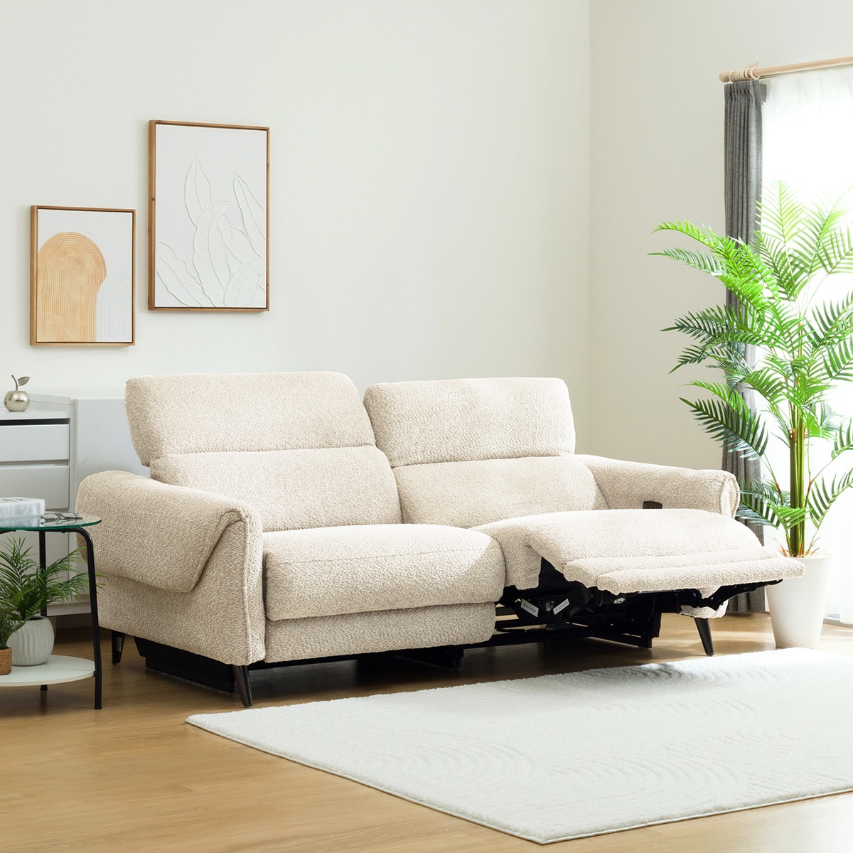 3人掛け左電動リクライニングソファ 布張りタイプ (LS04 SUG IV