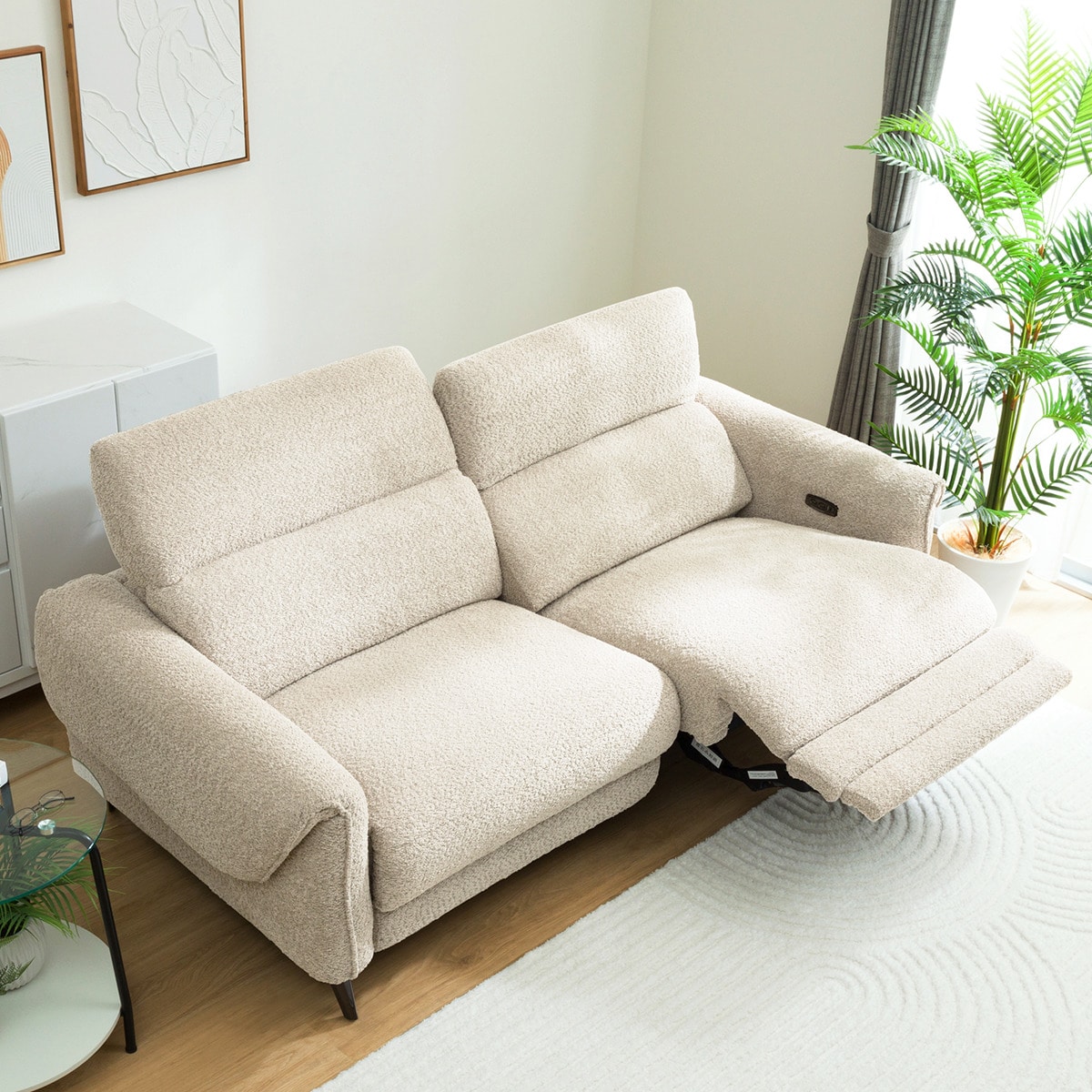 3人掛け左電動リクライニングソファ 布張りタイプ (LS04 SUG IV