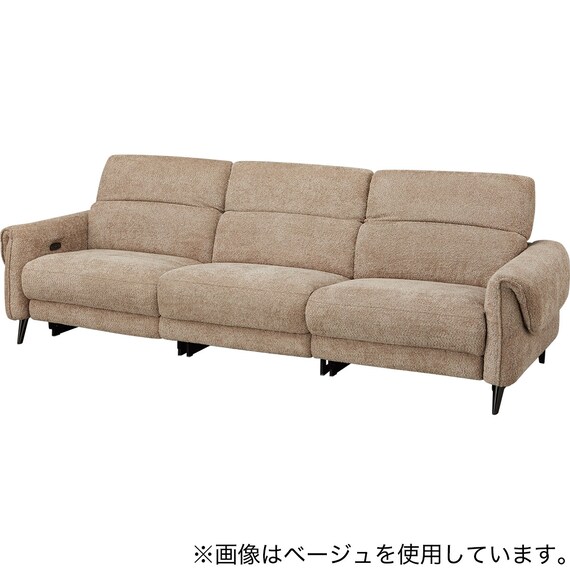 3人掛け両電動リクライニングワイドソファ 布張りタイプ (LS04 3シート SUG OR) 10枚目画像