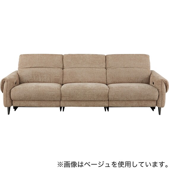 3人掛け両電動リクライニングワイドソファ 布張りタイプ (LS04 3シート SUG OR) 11枚目画像