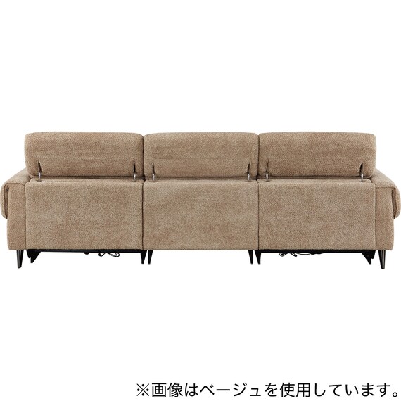 3人掛け両電動リクライニングワイドソファ 布張りタイプ (LS04 3シート SUG OR) 13枚目画像