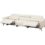 3人掛け電動リクライニングワイドソファ 本革(一部合成皮革)タイプ (LS05 3シート)