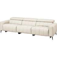 3人掛けワイドソファ 本革(一部合成皮革)タイプ (LS05 3シート NW/SK)