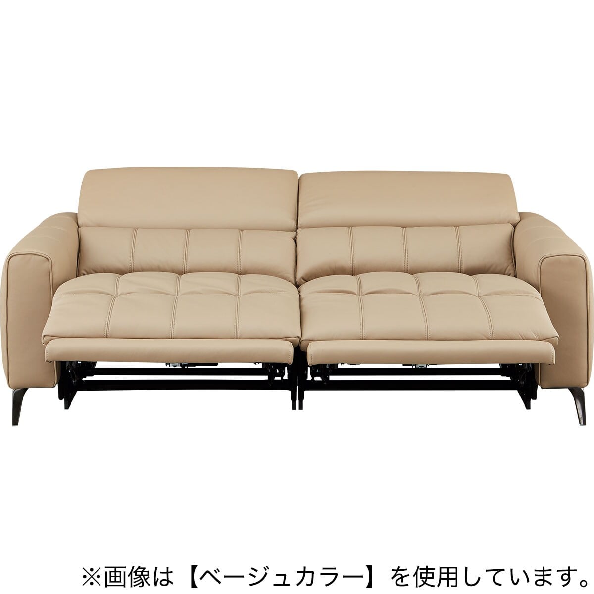 3人掛け両電動リクライニングソファ 本革(一部合成皮革)タイプ (LS05