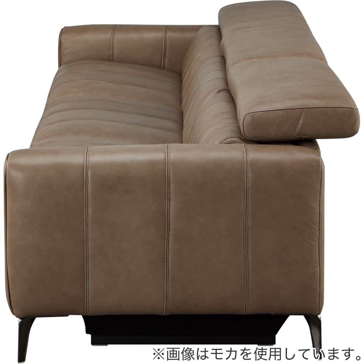 3人掛けワイドソファ 本革(一部合成皮革)タイプ (LS05 3シート SK BR