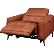 1人掛け電動リクライニングソファ 本革(一部合成皮革)タイプ (LS05 SK)