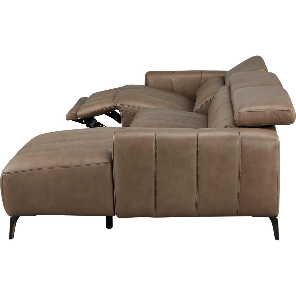 電動リクライニングソファ＋カウチソファ 本革(一部合成皮革)タイプ