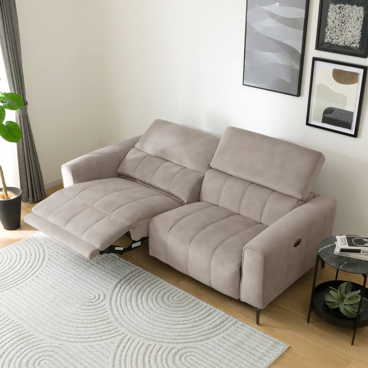 3人掛け両電動リクライニングソファ 布張りタイプ (LS05 PEY MO