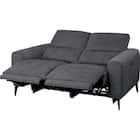 2人掛け両電動リクライニングソファ 布張りタイプ (LS05 PEY DGY) 1枚目画像