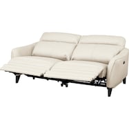 3人掛け電動リクライニングソファ(LS06 革 NW/SK)