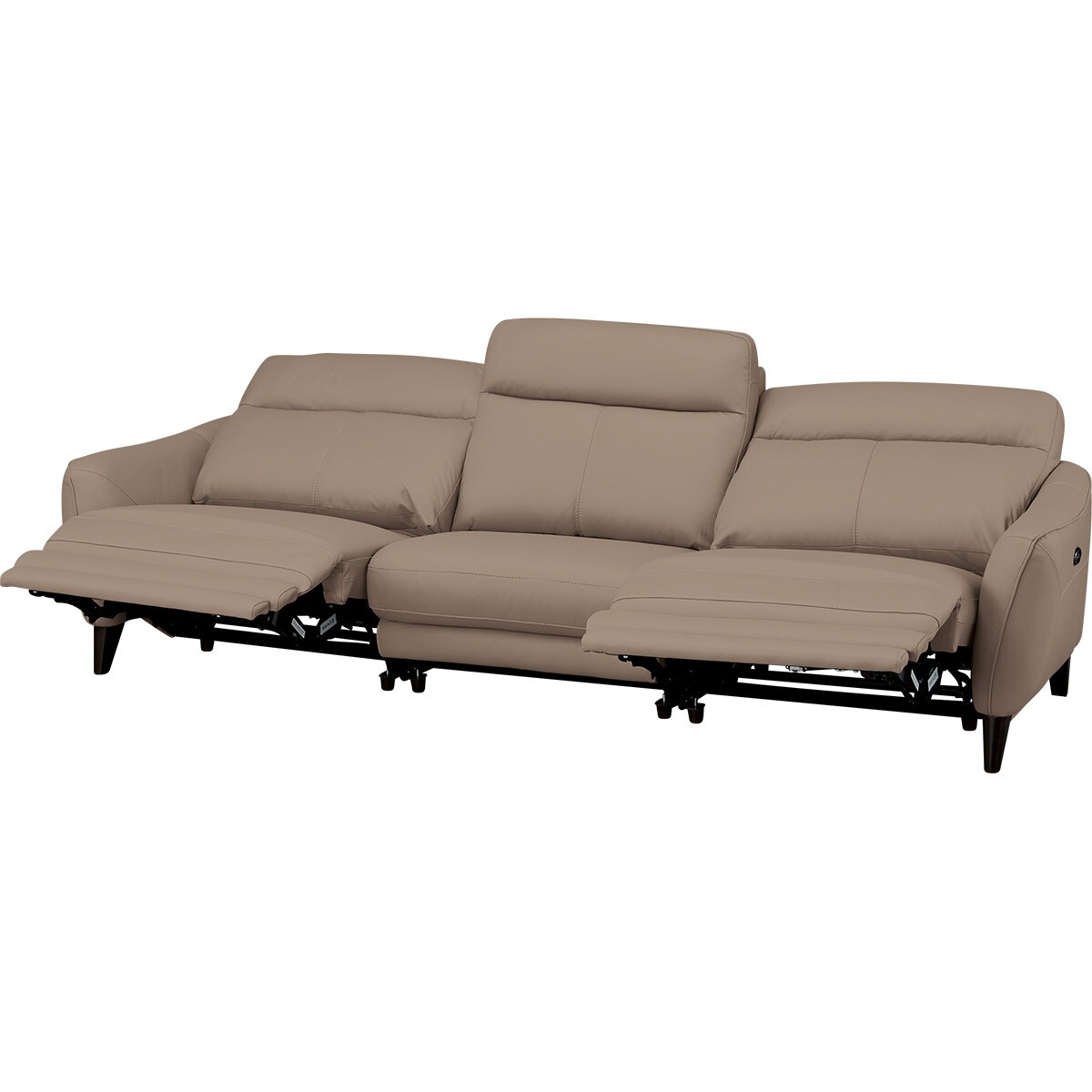 3人掛け両電動リクライニングワイドソファ 本革(一部合成皮革)タイプ