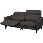 3人掛け右電動リクライニングソファ 本革(一部合成皮革)タイプ (LS06 NW BK) 1枚目画像