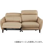 3人掛け右電動リクライニングソファ 本革(一部合成皮革)タイプ (LS06 NW BK) 4枚目画像