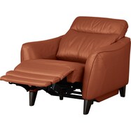 1人掛け電動リクライニングソファ 本革(一部合成皮革)タイプ (LS06 SK)