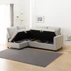 コーナーソファ 布張りタイプ (ノアーク2 右カウチ 撥水加工タイプ MO) 3枚目画像