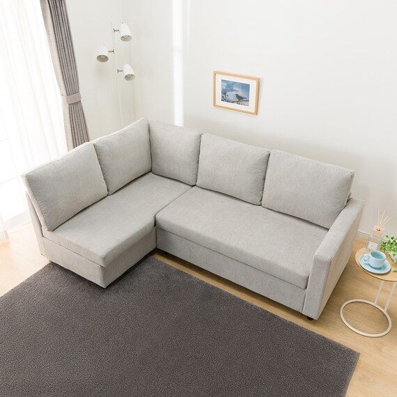 コーナーソファ 布張りタイプ (ノアーク2 右カウチ 撥水加工タイプ MO) 4枚目画像