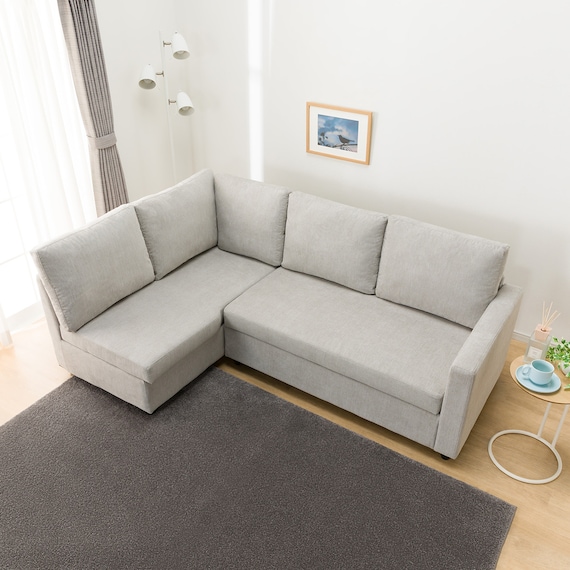 コーナーソファ 布張りタイプ (ノアーク2 右カウチ 撥水加工タイプ MO) 4枚目画像