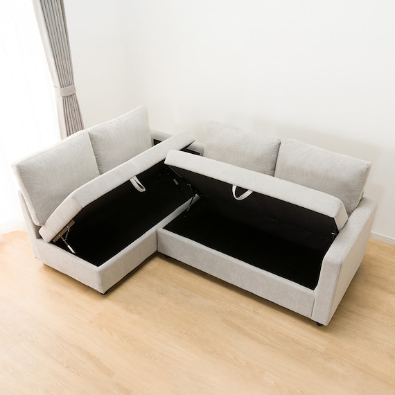 コーナーソファ 布張りタイプ (ノアーク2 右カウチ 撥水加工タイプ MO) 6枚目画像