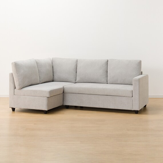 コーナーソファ 布張りタイプ (ノアーク2 右カウチ 撥水加工タイプ MO) 7枚目画像