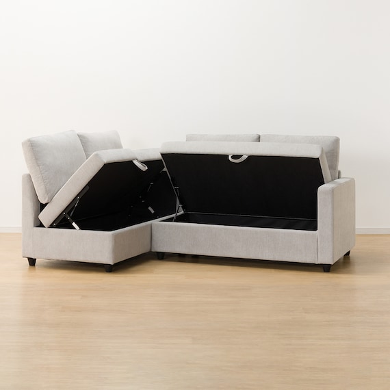 コーナーソファ 布張りタイプ (ノアーク2 右カウチ 撥水加工タイプ MO) 8枚目画像