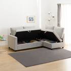 コーナーソファ 布張りタイプ (ノアーク2 左カウチ 撥水加工タイプ MO) 3枚目画像