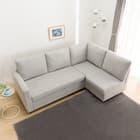 コーナーソファ 布張りタイプ (ノアーク2 左カウチ 撥水加工タイプ MO) 4枚目画像