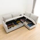 コーナーソファ 布張りタイプ (ノアーク2 左カウチ 撥水加工タイプ MO) 5枚目画像