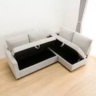 コーナーソファ 布張りタイプ (ノアーク2 左カウチ 撥水加工タイプ MO) 6枚目画像