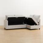 コーナーソファ 布張りタイプ (ノアーク2 左カウチ 撥水加工タイプ MO) 8枚目画像